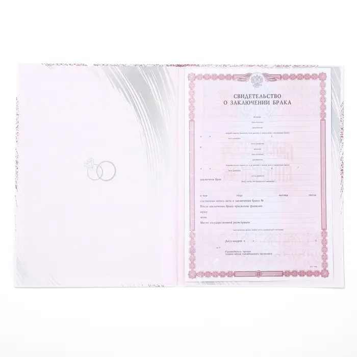 Папка для свидетельства о заключении брака, А4 &laquo;Любовь крылья дарит&raquo;