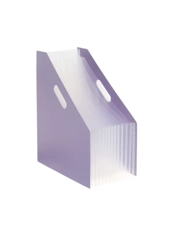 Лоток для бумаг Calligrata, А4, вертикальный, пластиковый, 12 отделений, фиолетовый