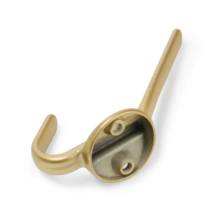 Крючок мебельный CAPPIO TKD030, двухрожковый, цвет матовое золото