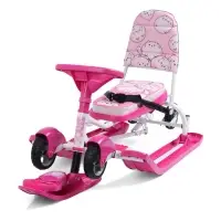 Снегокат «Котики», с родительской ручкой, со спинкой, розовый, ТС6-СЛ/К Snow Cat Снегокат «Котики», с родительской ручкой, со спинкой, розовый, ТС6-СЛ/К Snow Cat