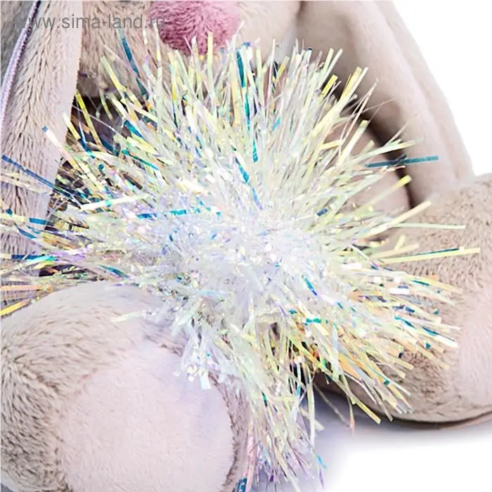 Мягкая игрушка «Зайка Ми с новогодней подвеской», 15 см