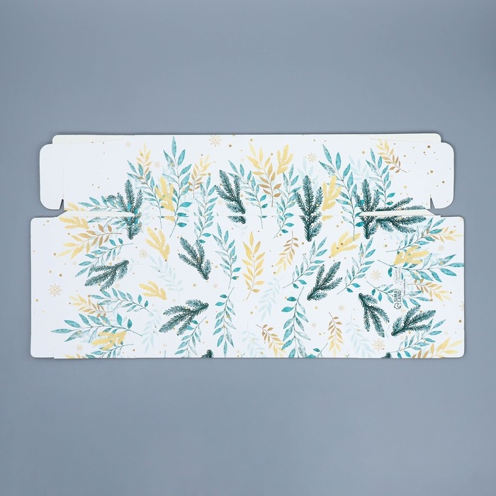 Коробка - конфета подарочная новогодняя складная «Акварельный новый год», 18 х 28 х 10 см, Новый год Коробка - конфета подарочная новогодняя складная «Акварельный новый год», 18 х 28 х 10 см, Новый год