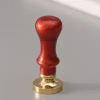 Печать для сургуча с пластиковой ручкой &laquo;Венок с буквой W&raquo;, 2.5&times;2.5&times;6.3 см