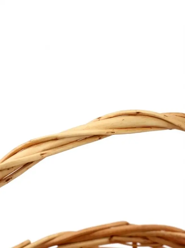 Корзина плетёная для хранения Natu, с ручкой, лоза, цвет медовый, набор 2 шт.