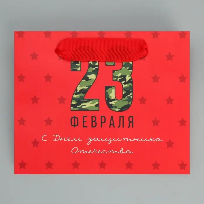 Пакет подарочный ламинированный, упаковка, «С 23 февраля», S 15 х 12 х 5.5 см Пакет подарочный ламинированный, упаковка, «С 23 февраля», S 15 х 12 х 5.5 см
