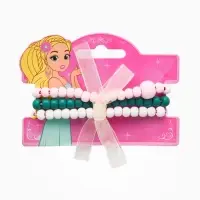 Набор детских браслетов 3шт. &laquo;Выбражулька&raquo; с бантом, бабочка, d=6 см, розово-зеленый