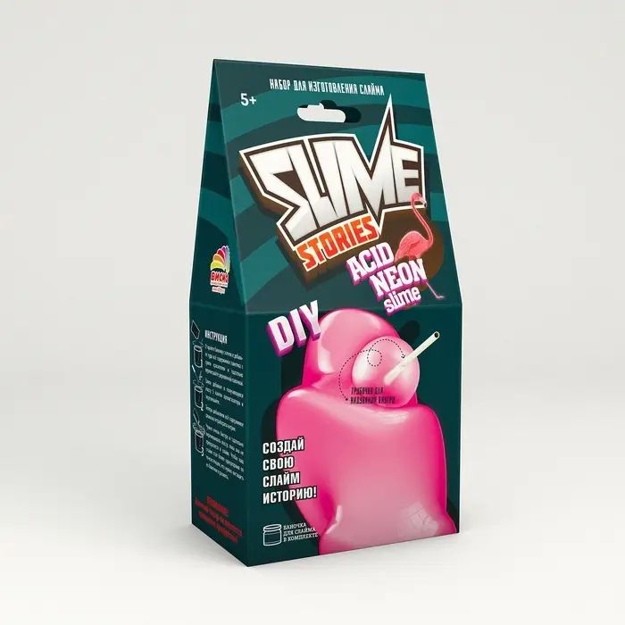 Слайм своими руками &laquo;Кислотный неон&raquo;, набор для опытов