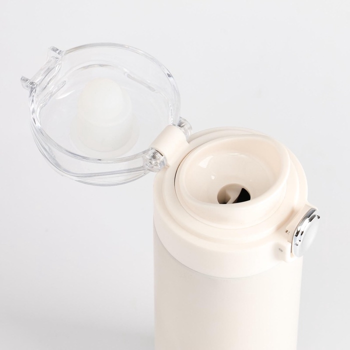 Термос для чая, кофе, 400 мл, Simple "Мастер К", сохраняет тепло 8 ч, 20.5 х 6.3 см, белый