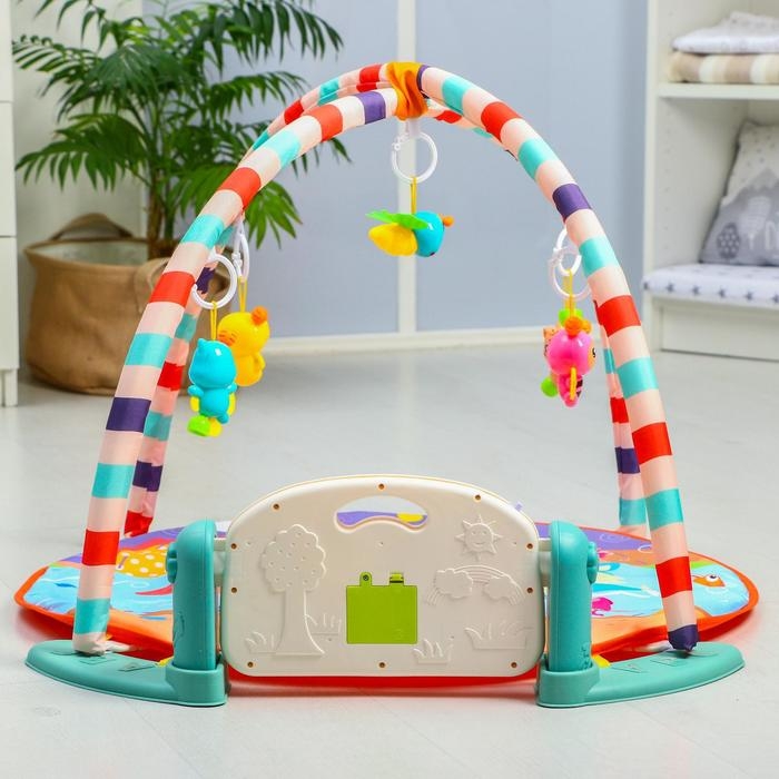 Развивающий коврик «Игра малыша», с пианино, круглый, голубой Развивающий коврик «Игра малыша», с пианино, круглый, голубой