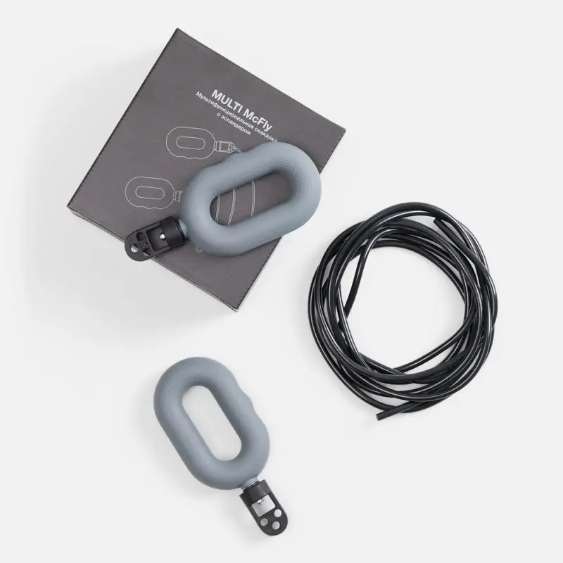 Мультифункциональная скакалка с эспандером Multi McFly, серая Мультифункциональная скакалка с эспандером Multi McFly, серая