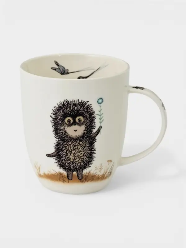 Кружка КОРАЛЛ &laquo;Ёжик в тумане&raquo;, 380 мл, фарфор, белая
