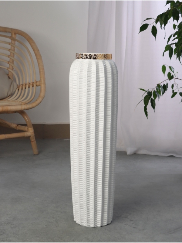 Ваза керамика напольная Ваза керамика напольная "Хейден" 59х14 см, белый