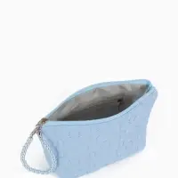 Косметичка дор Цветок 22*6*16, отд на молнии, голубой