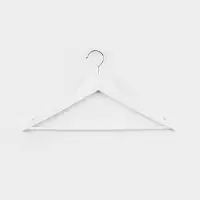 УЦЕНКА Набор вешалок с перекладиной 3 шт., размер 44.5&times;23 см дерево клен, сорт В, цвет белый 71625