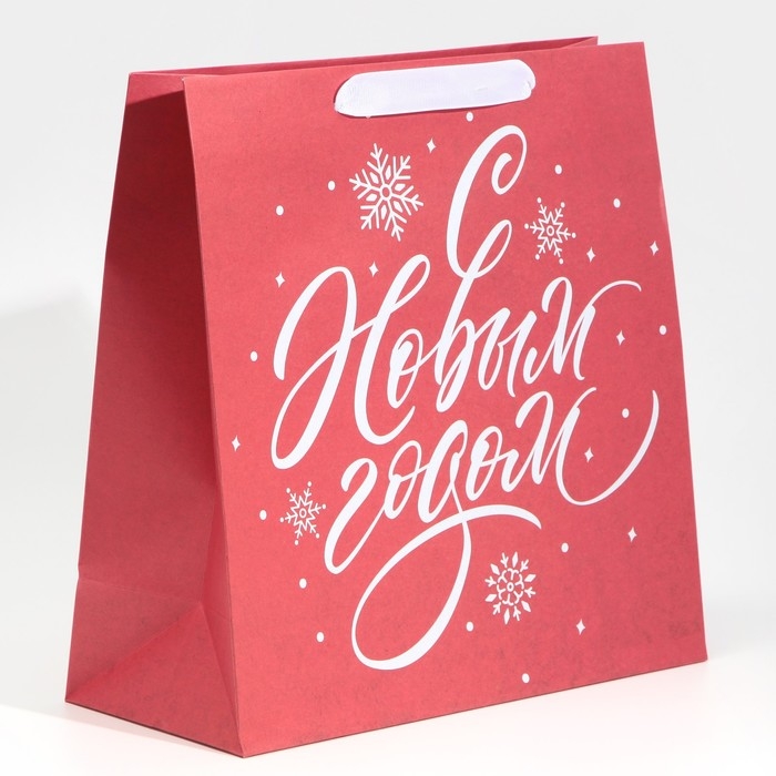 Пакет подарочный новогодний крафтовый квадратный «Новогодний», 30 х 30 х 12 см Пакет подарочный новогодний крафтовый квадратный «Новогодний», 30 х 30 х 12 см