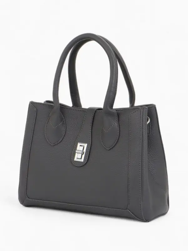 Сумка женская тоут TEXTURA на молнии, 31&times;11&times;21 см, тёмно-серая