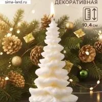 Свеча декоративная &laquo;Ёлочка новогодняя&raquo;, натуральный воск, 62&times;53&times;104 мм