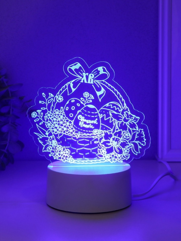 Светильник Светильник "Пасхальная корзинка" LED RGB от сети RISALUX 9,5х17х16,3 см