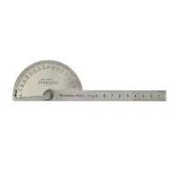 Линейка-транспортир, 10 см, нержавеющая сталь