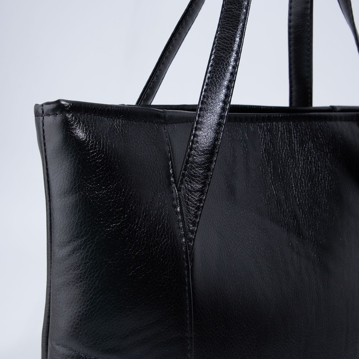 Сумка-тоут на молнии, цвет чёрный