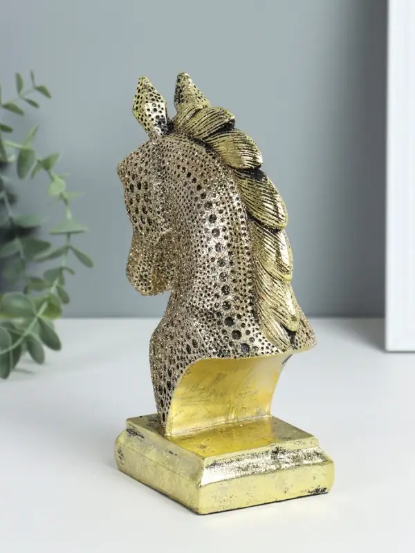 Сувенир полистоун бюст "Голова коня" 14х7х20 см