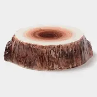 Блюдо для подачи Magistro Wood, 20.5&times;18.7&times;5.5 см, фарфор, коричневое
