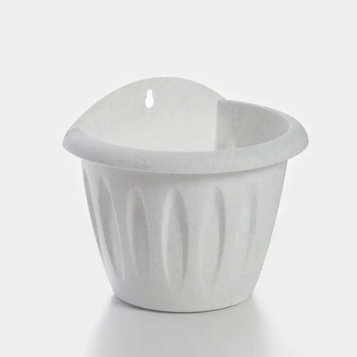 Кашпо настенное для цветов &laquo;Фелиция&raquo;, 1 л, d=16 см, мраморное