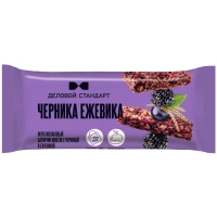 Батончик мюсли мультизлаковый Деловой Стандарт с черник и ежев 35г 24шт/уп