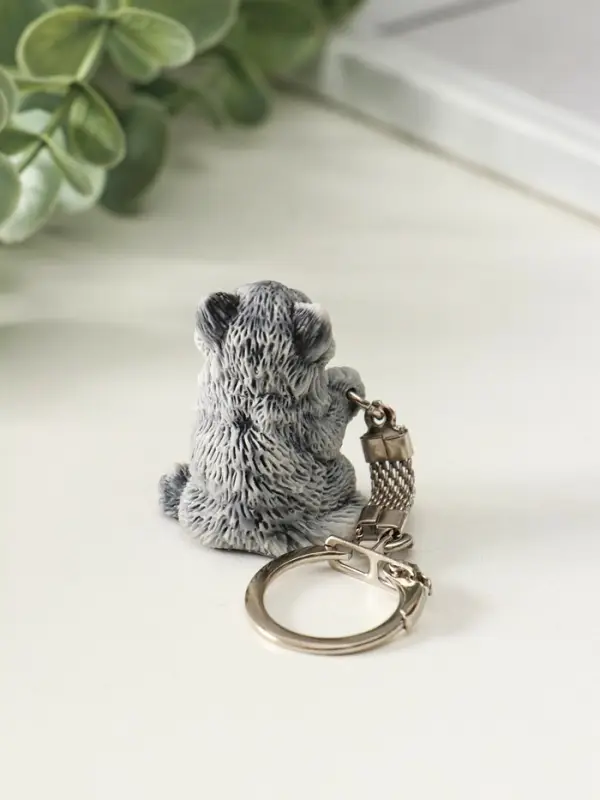 Брелок Брелок "Котенок с поднятой лапкой маленький" 3,5 см