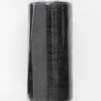 Нитки вощёные, плетёные, плоские, 150D/16, 0.8 мм, 50 &plusmn; 2 м, цвет чёрный
