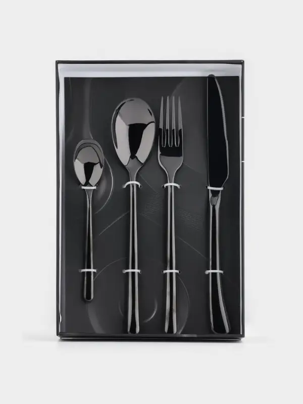 Набор столовых приборов из нержавеющей стали Magistro &laquo;Джентри&raquo;, 4 предмета, чёрный
