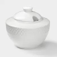 Сахарница с крышкой Wilmax &laquo;Юлия Высоцкая&raquo;, 340 мл, фарфор, белая
