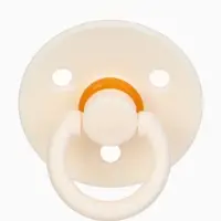 Соски-пустышки, от 3 мес., латекс, классические, в контейнере, набор из 2 шт., персиковый/айвори, M&B