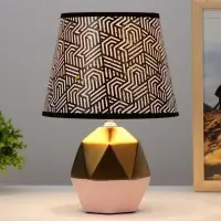 Лампа настольная RISALUX &laquo;Румби&raquo;, E14, 40 Вт, золотистая, 20&times;20&times;29 см