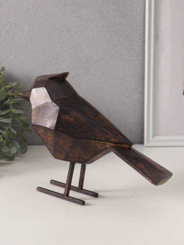 Сувенир полистоун Сувенир полистоун "Чёрная птица. Грани" 24х9х16,5 см