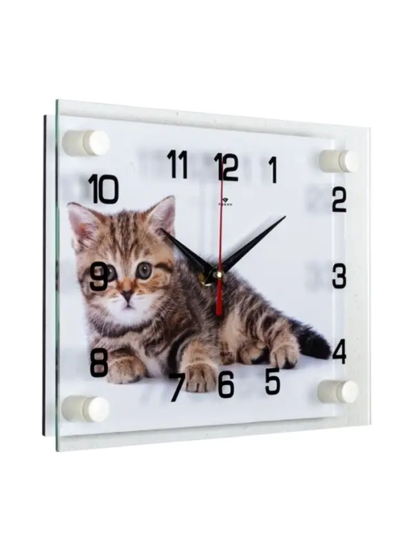 Часы настенные интерьерные &laquo;Котёнок&raquo;, бесшумные, 20&times;26 см