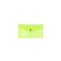 Папка-конверт на кнопке С6, 180 мкм, ErichKrause Glossy Neon, полупрозрачная, микс