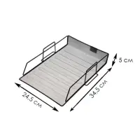 Лоток для бумаг А4, горизонтальный, металлическая сетка, 1 отделение, чёрный