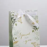 Пакет подарочный с лентой, упаковка, «Special for you», 13 х 23 х 7 см