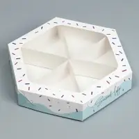 Коробка кондитерская, упаковка, Sweet life, 23 х 20 х 4 см