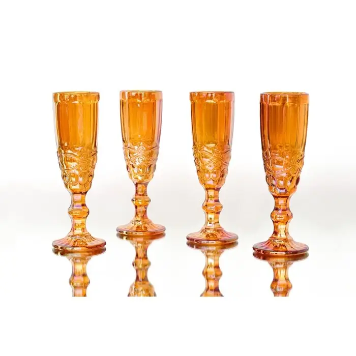 Бокал из стекла для шампанского Magistro «Ла-Манш», 160 мл, 7×20 см, цвет янтарный Бокал из стекла для шампанского Magistro «Ла-Манш», 160 мл, 7×20 см, цвет янтарный