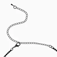 Набор 2 предмета: серьги, колье &laquo;Вернисаж&raquo;, круг ажурный, чёрный, 35 см