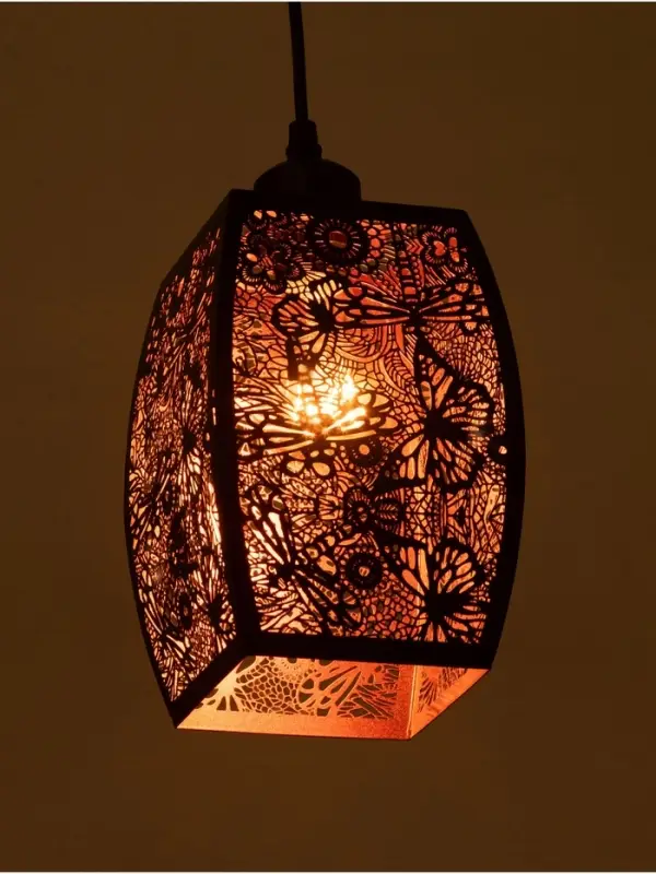 Светильник потолочный BayerLux &laquo;Стрекозы&raquo;, 1&times;40 Вт, Е27, черный, 14&times;14&times;22+100 см