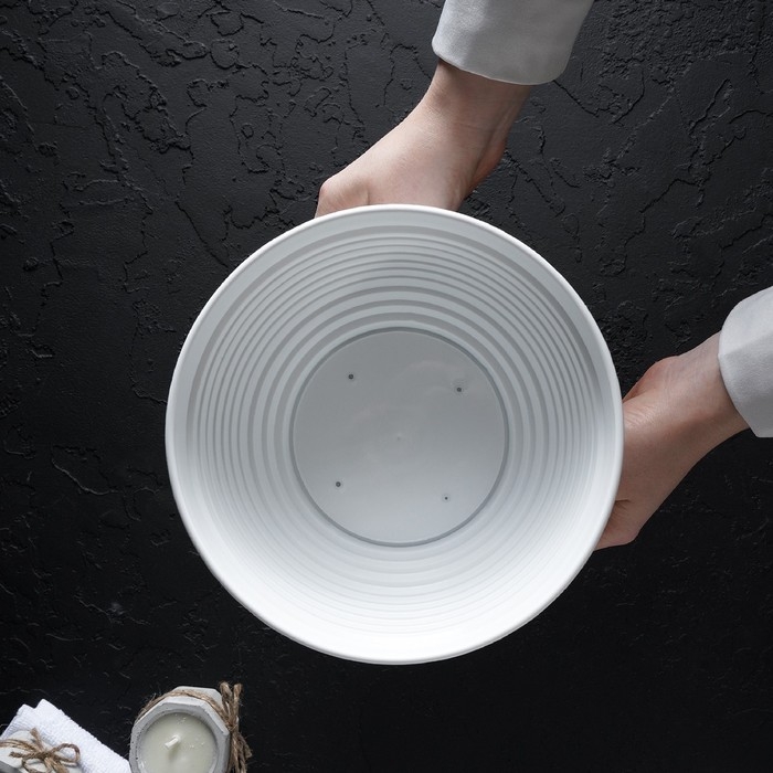 Горшок с подставкой «Алиса», 1,5 л, цвет белый