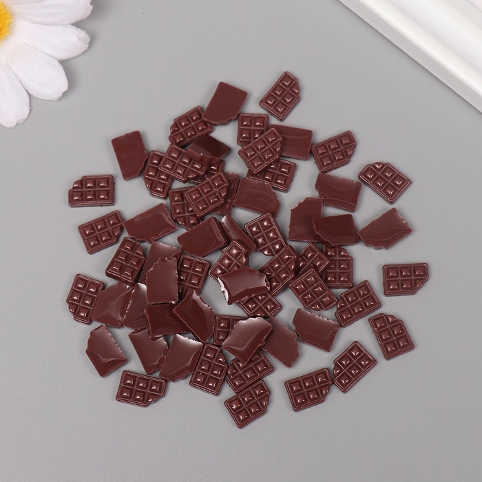 Декор для творчества акрил Декор для творчества акрил "Плитка шоколада" набор 60 шт 1,2х0,7 см