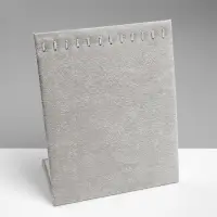 Подставка для кулонов, цепочек, браслетов QF, 12 крючков 20&times;10&times;25 см, бархатная, серая