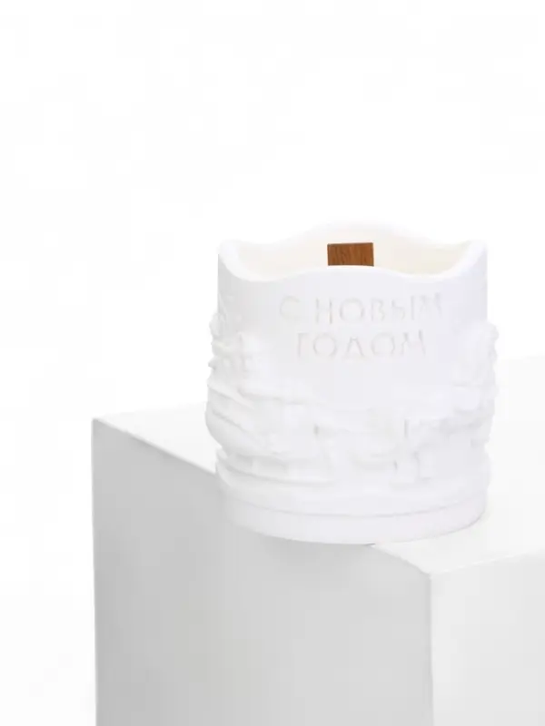 Свеча ароматическая гипс «Новый год», аромат сандал