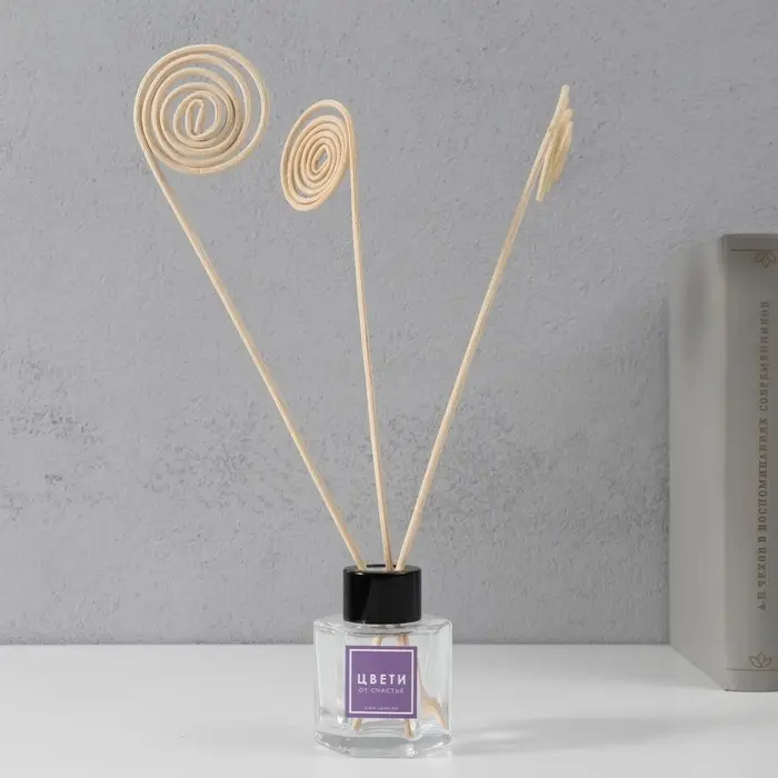 Палочка для аромадиффузора из ротанга Палочка для аромадиффузора из ротанга "Спираль в форме ракушки" натуральная 29 см