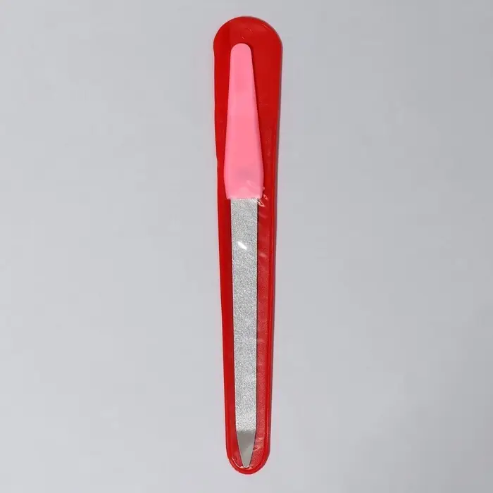 Пилка металлическая для ногтей, 17 см, в чехле, МИКС