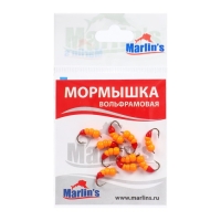 Мормышка вольфрам Marlin's Мураш №3, 4 мм, 1 г, цвет оранжевый, 10 шт.